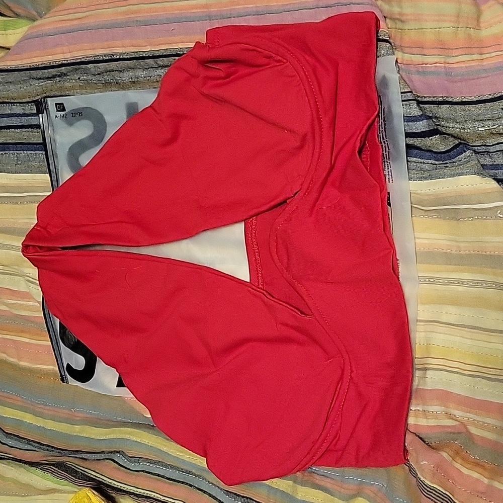 Red Halter Bikini Top